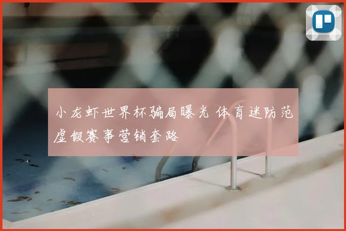 小龙虾世界杯骗局曝光 体育迷防范虚假赛事营销套路